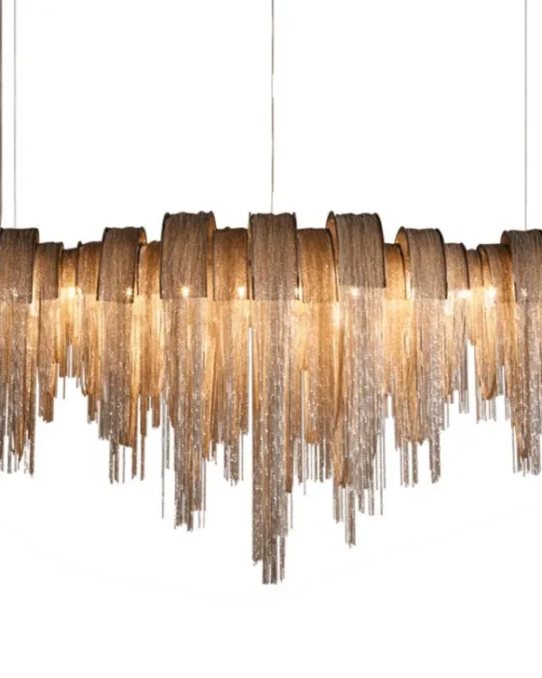 Pivot Iron Chandelier, 12" in gold
