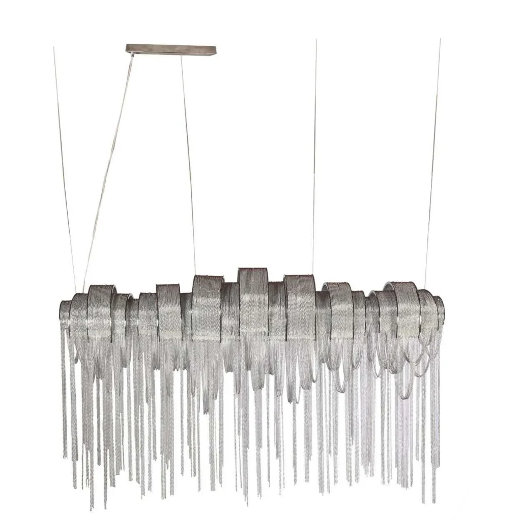 Polaris Iron Chandelier, 12" in polished chrome