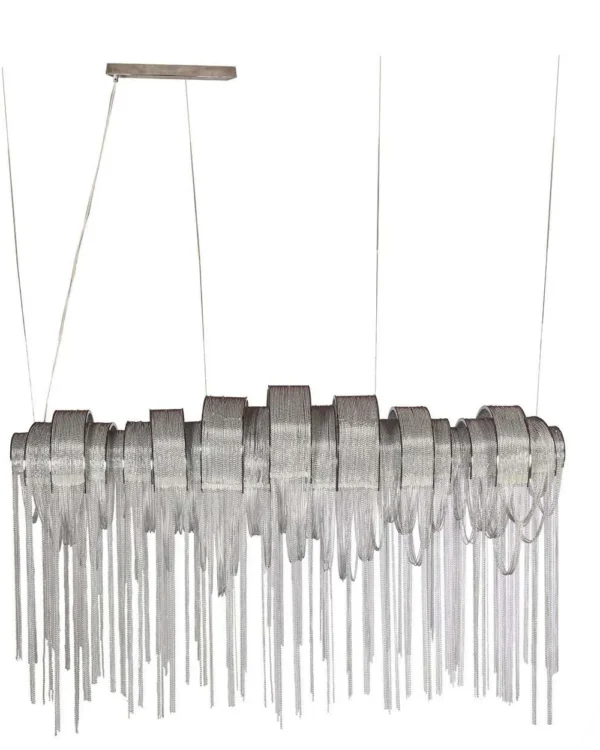 Polaris Iron Chandelier, 12" in polished chrome
