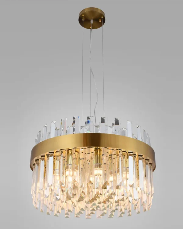 Polaris Crystal Chandelier, 24" in gold