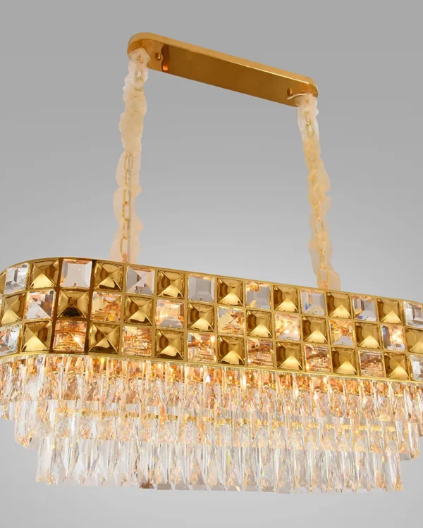 Pulse Crystal Chandelier, 13" in gold