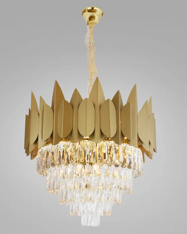 Sirius Crystal Chandelier, 24" in champagne gold