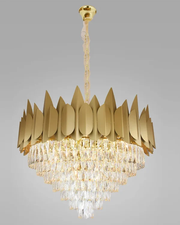 Sirius Crystal Chandelier, 31" in champagne gold