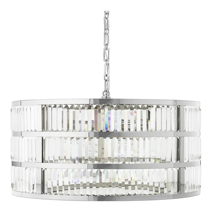 Vega Crystal Chandelier, 28" in antique brass – detail