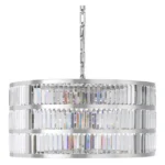 Vega Crystal Chandelier, 38" in polished nickel