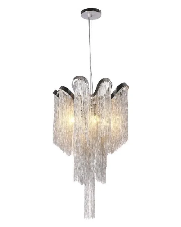Zéro Iron Chandelier, 16" in polished chrome