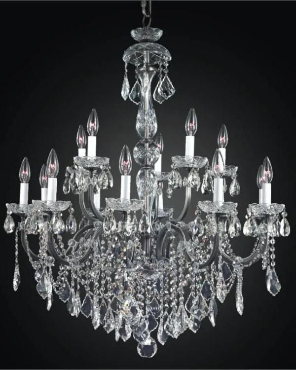 Vendôme Crystal Chandelier, 33" in bronze