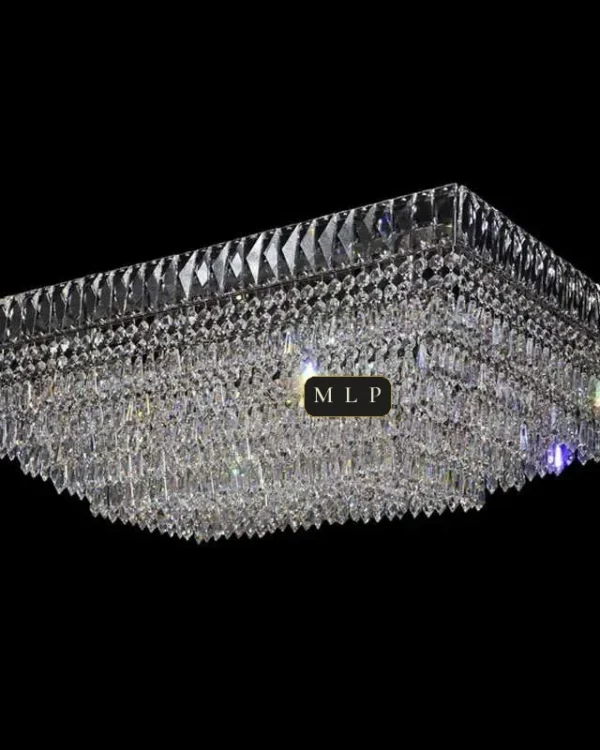 Tuileries Empire Crystal Flush Mount, 26" × 13" H in Polished Chrome in polished chrome