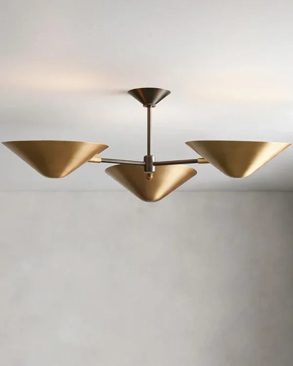 Laiton Brass Flush Mount, 54" in brass