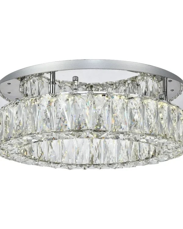 Vecteur Ring Crystal Flush Mount in polished chrome