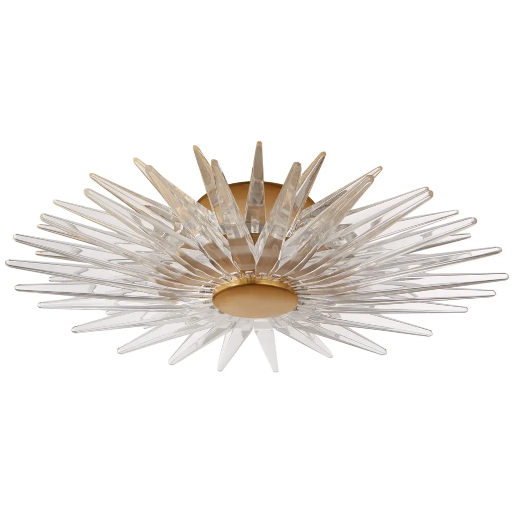 Doré Flush Mount, 17" in antique brass