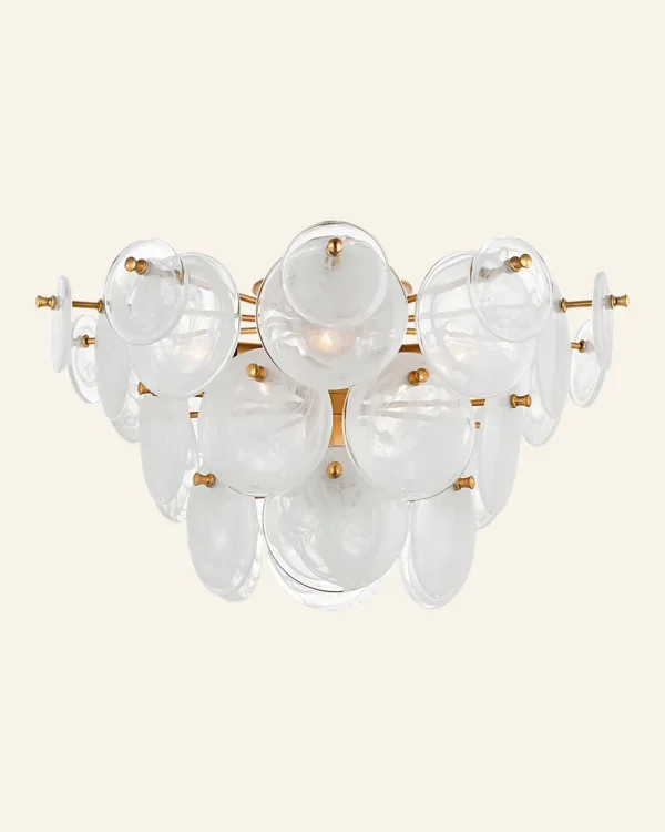Doré Glass Flush Mount, 21" in gold