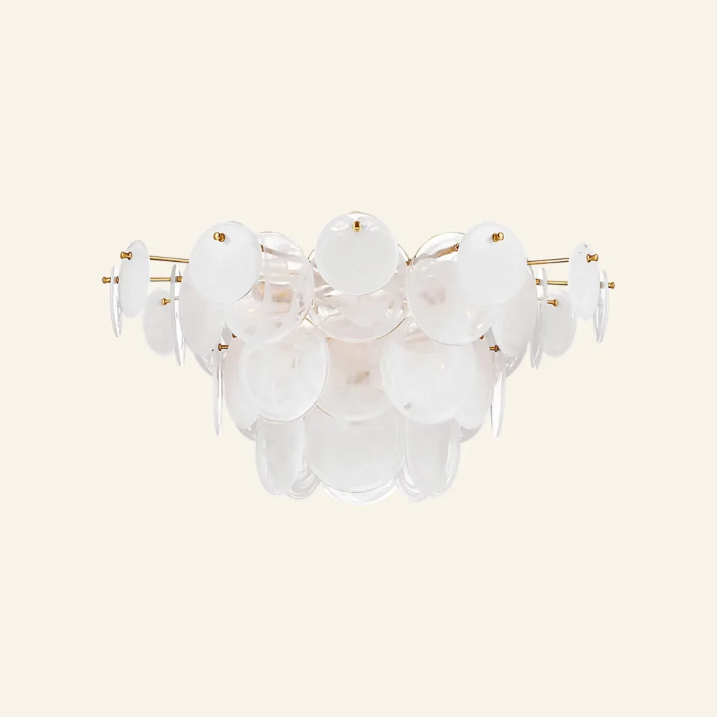 Doré Glass Flush Mount, 34" in gold