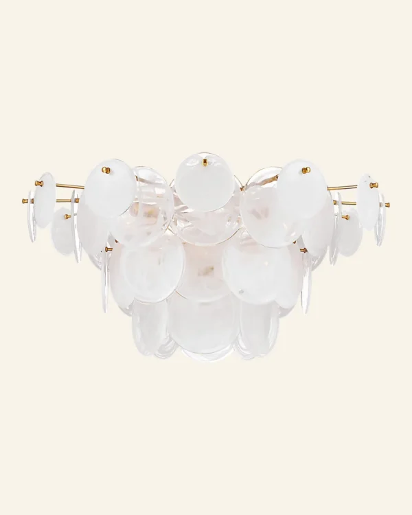Doré Glass Flush Mount, 34" in gold