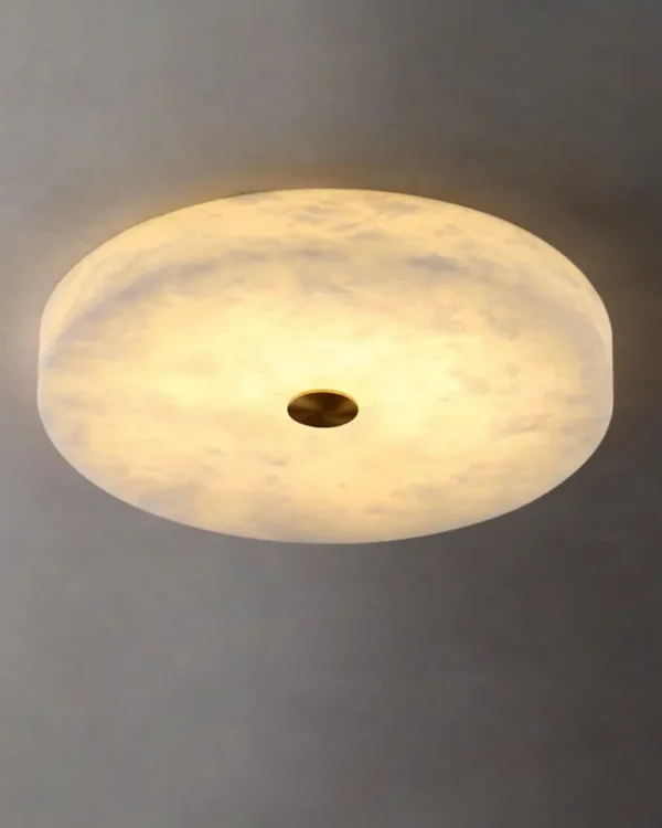 Candide Round Alabaster Flush Mount