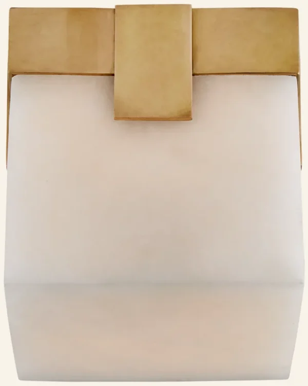 Laiton Alabaster Flush Mount, 4" in brass