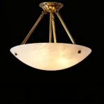 Luna Bowl Alabaster Flush Mount, 157"