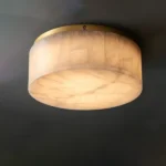 Neige Drum Alabaster Flush Mount, 98"