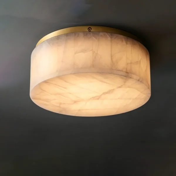 Neige Drum Alabaster Flush Mount, 98"