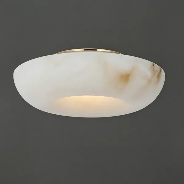 Opale Bowl Alabaster Flush Mount, 177"