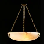 Sélène Bowl Alabaster Flush Mount