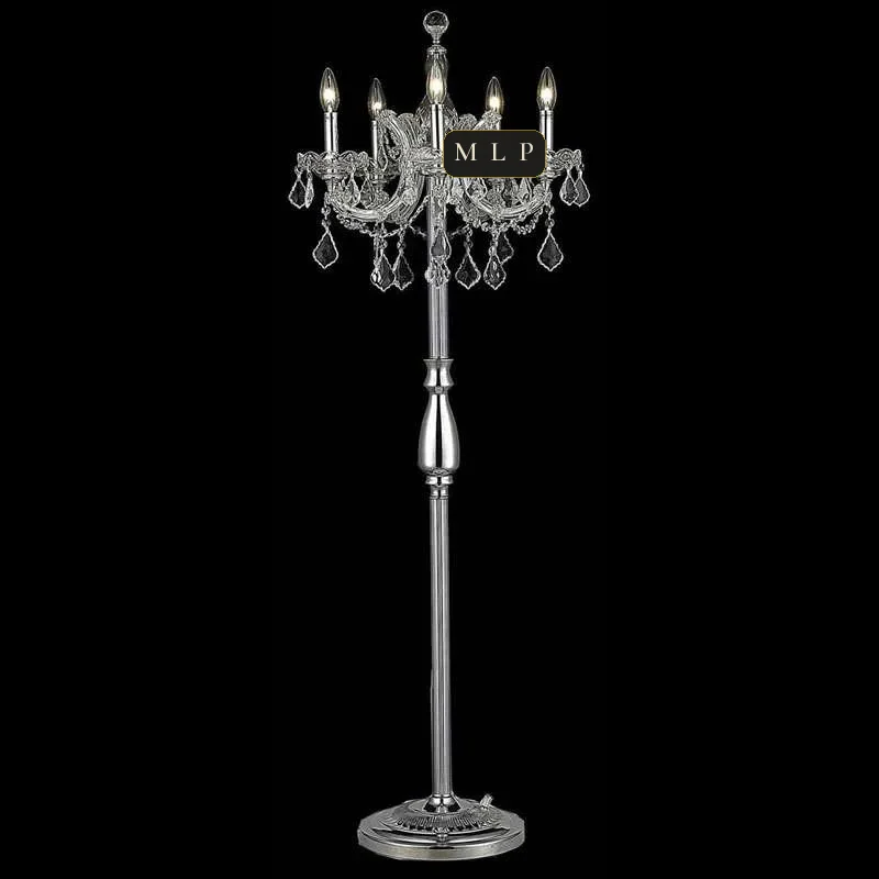 Laxenburg Maria Theresa Floor Lamp, 54" in polished chrome