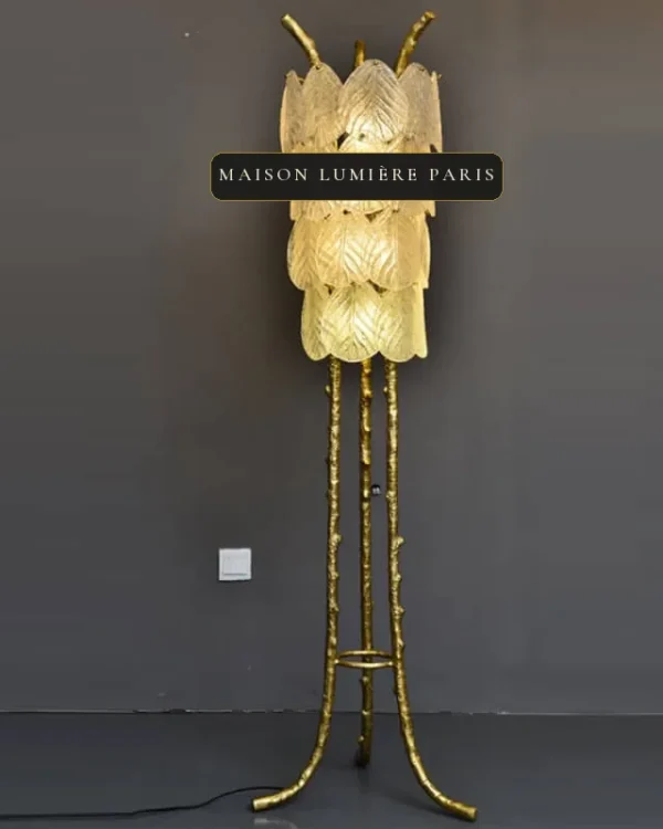 Cercle Brass Floor Lamp, 67" in brass