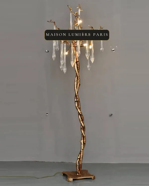 Cercle Branch Brass Floor Lamp, 73" in gold