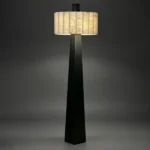 Brume Disc Alabaster Floor Lamp, 65"