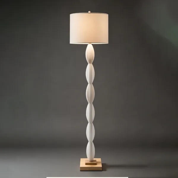 Vesper Oval Alabaster Floor Lamp, 69"