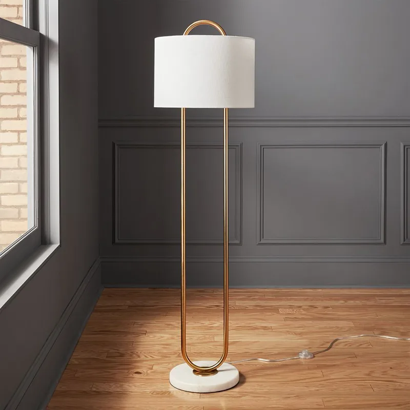 Lumen Floor Lamp, 57" in brass