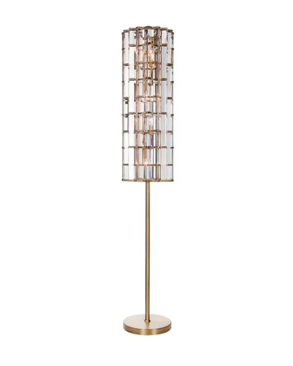 Nuée Crystal Floor Lamp, 67" in bronze