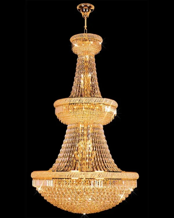 Cambon Empire Crystal Grand Chandelier, 47" in gold