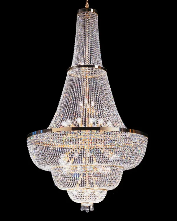 Cambon Empire Crystal Grand Chandelier, 59" in gold