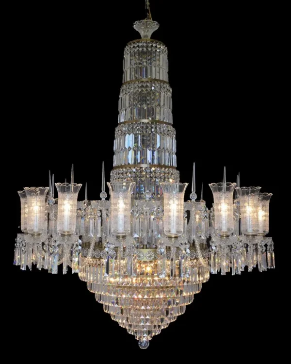 Chantilly Empire Crystal Grand Chandelier, 63" in polished chrome