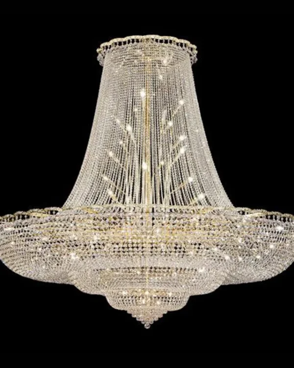 Chantilly Empire Crystal Grand Chandelier, 79" in gold