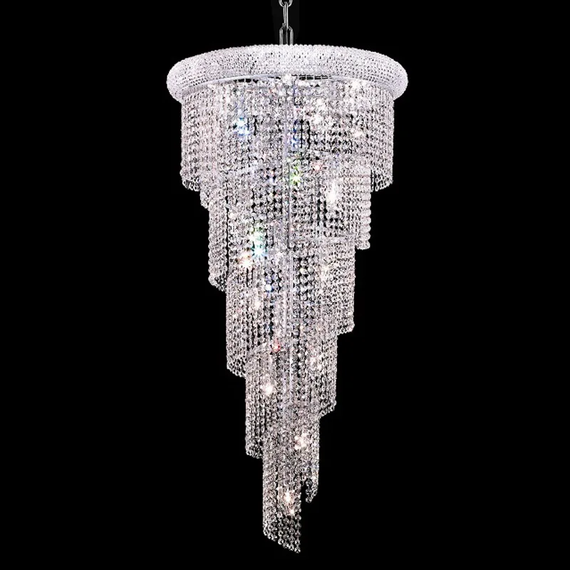 Château Linear Empire Crystal Grand Chandelier, 22" in gold