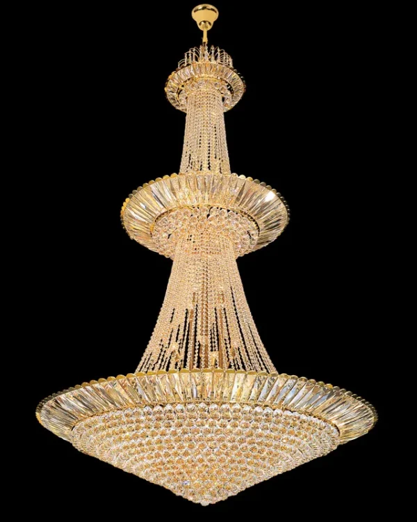Compiègne Empire Crystal Grand Chandelier, 59" in gold