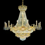 Duphot Empire Crystal Grand Chandelier, 47" in gold