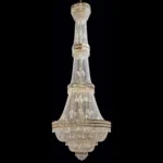 Malmaison Empire Crystal Grand Chandelier, 71" in gold
