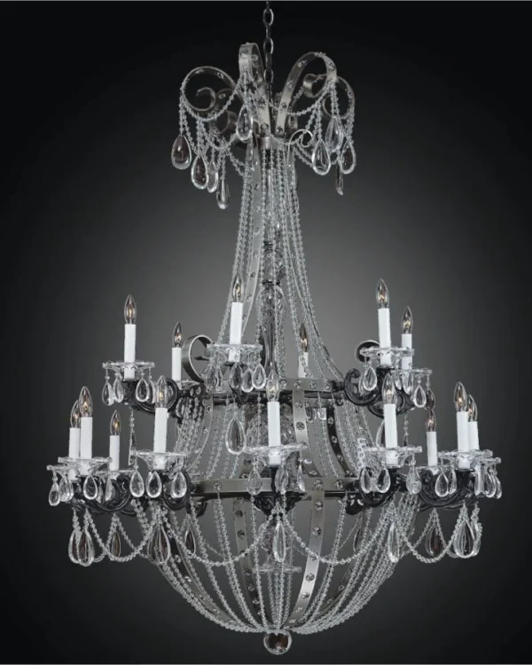 Vendôme Empire Crystal Grand Chandelier, 40" in bronze