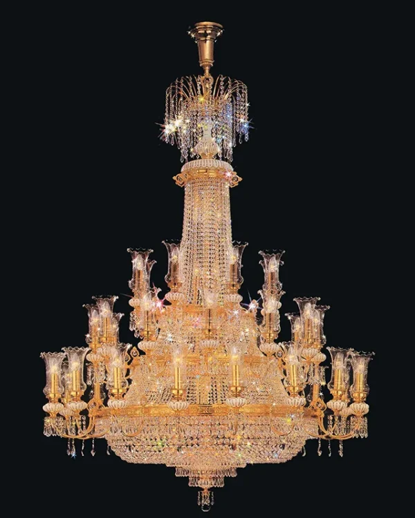 Vendôme Empire Crystal Grand Chandelier, 55" in gold