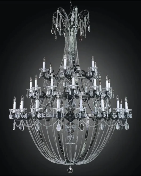 Vendôme Empire Crystal Grand Chandelier, 60" in bronze