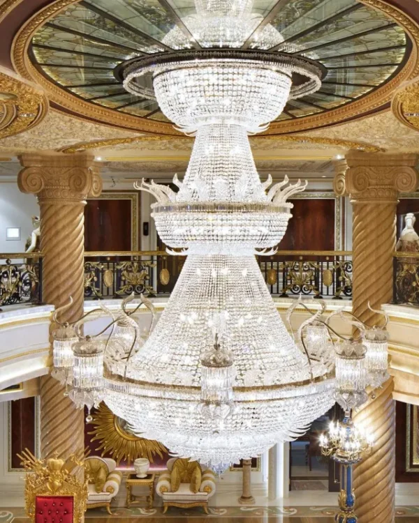 Verre Empire Crystal Grand Chandelier, 98"