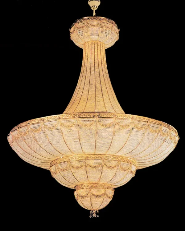 Versailles Empire Crystal Grand Chandelier, 79" in gold