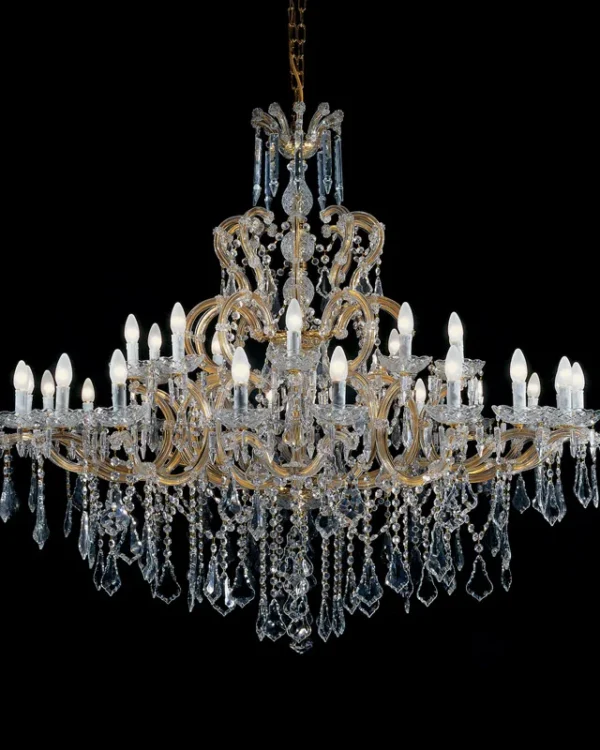 Bastide Maria Theresa Grand Chandelier, 57" in gold