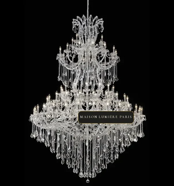Kinsky Maria Theresa Grand Chandelier, 72" in polished chrome