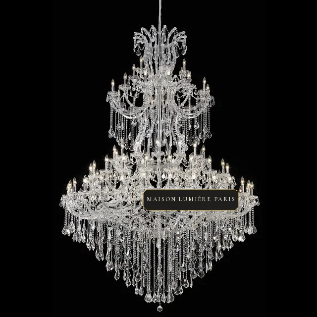 Kinsky Maria Theresa Grand Chandelier, 72" in polished chrome