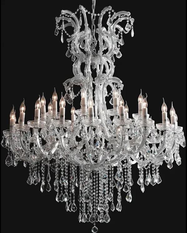 Liechtenstein Globe Maria Theresa Grand Chandelier, 47" in polished chrome