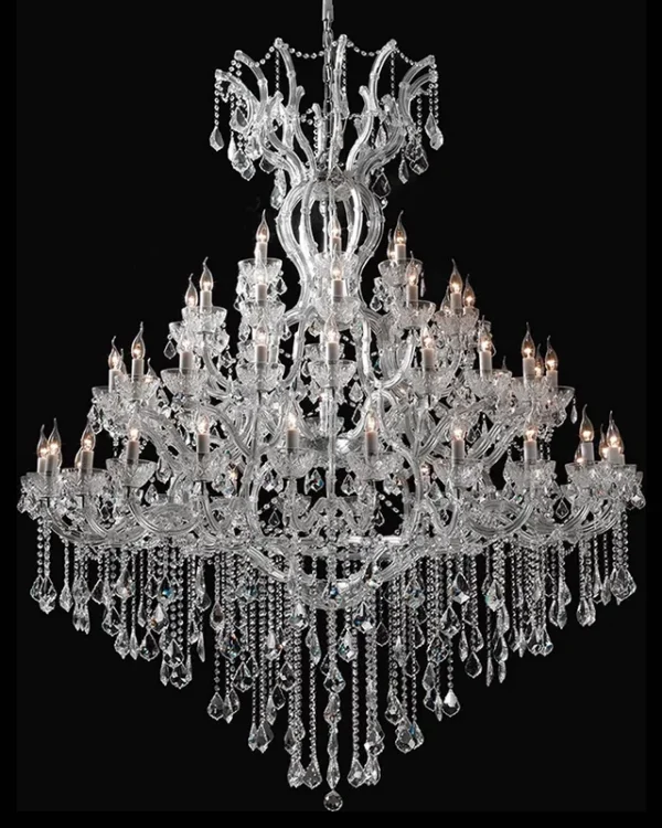 Lobkowicz Maria Theresa Grand Chandelier, 67" in polished chrome